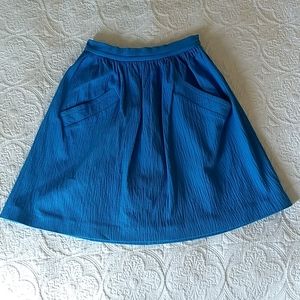 Carven Electric Blue A-line Skirt Size 34